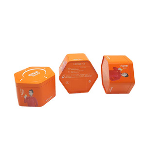 Boîte de montre en fer blanc recyclable de forme hexagonale personnalisée boîtes de conserve personnalisées pour le chocolat d'emballage de montre de <span class=keywords><strong>téléphone</strong></span> pour enfants - Product Image 5