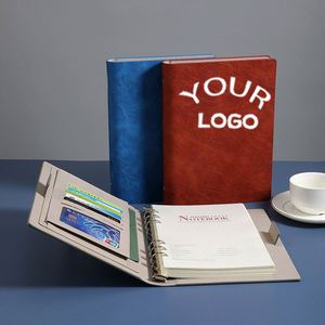 Great Quality Personalised <b>A5</b> A6 B6 <b>Note</b> <b>Book</b> Custom Print Logo Pu Leather Hardcover Journal Notebook with Multi Card Slots - Product Image 3