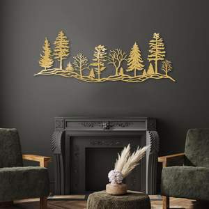 ศิลปะผนังโลหะที่มีน้ำหนักเบาทันสมัยทำด้วยมือคุณภาพระดับพรีเมียมสำหรับการตกแต่งภายในบ้านหรือสำนักงานที่หรูหราแขวนตกแต่งได้ง่าย - Product Image 5