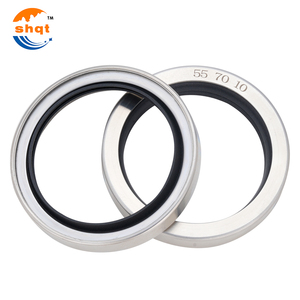 <span class=keywords><strong>Joint</strong></span> d'étanchéité à <span class=keywords><strong>double</strong></span> lèvre HQT pour moteur et cylindre hydrauliques 55x70x10mm - Plage <span class=keywords><strong>de</strong></span> température -100-260°C - Product Image 1