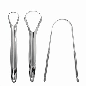 Zungenschaber aus Edelstahl 304 mit Kunststoffbürste zur Entfernung von Mundgeruch und Zungenbelag von <span class=keywords><strong>Eili</strong></span> Tech - Product Image 2