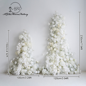 Sang Trọng Màu Trắng Thác Hoa Trang Trí Nội Thất Đám Cưới Backdrop Nhân Tạo Hoa Trung Tâm Hiển Thị Tổ Chức Sự Kiện Trang Trí Xếp Cảo Sắp Xếp - Product Image 2