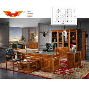 Soluzione medio orientale stile tradizionale lussuosi mobili classici per ufficio Royal Modenese Manager Desk per mobili da ufficio - Product Image 4