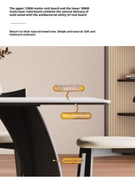 Ensemble de table à manger rectangulaire en pierre frittée de 12 mm, 6 places, chaises modernes en cuir PU pour la maison et la cuisine