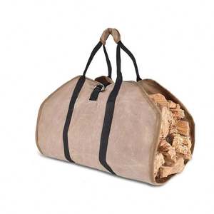 Free Sample Firewood <b>Bags</b> for Bulk From OEM Factories Large Portable Durable <b>Log</b> <b>Carrier</b> Tote Canvas Firewood <b>Bags</b> for Sale - Product Image 2