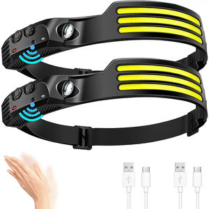 Casco de Camping COB linterna faro ABS Sensor de movimiento lámpara de cabeza USB recargable LED faros portátiles AR70 IP65 ajustable - Product Image 3