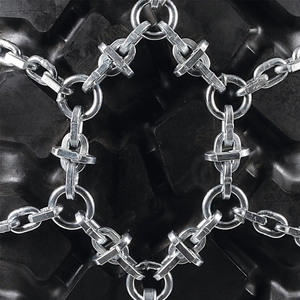 Chaîne de pneu <span class=keywords><strong>BOHU</strong></span> entièrement entourée en acier allié robuste avec finition en zinc pour véhicules d'ingénierie - Product Image 5