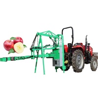 Tractoraangedreven olijvenoogstmachine, automatische fruitenschudder en paraplu-oogstmachine voor amandel- en walnootboomgaarden