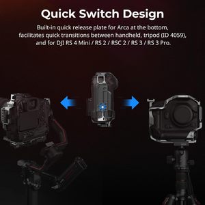 Jaula de protección completa SmallRig 5413 para <span class=keywords><strong>Canon</strong></span> <span class=keywords><strong>R1</strong></span> con soporte de zapata fría desmontable y placas de liberación rápida con orificios ARRI de 1/4"-20 y 3/8"-16 - Product Image 5