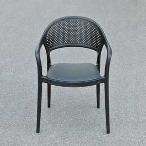 Silla de Plástico Moldeado Estilo Rey con Reposabrazos, Asiento Apilable Resistente para Restaurante, Cafetería, Área de Comida y Uso Comercial - Product Image 3