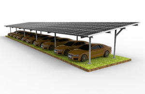 Installation facile abri de voiture solaire Quatre pôles abri de voiture système de montage solaire étanche CARPORT - Product Image 6