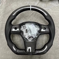 Volante in Fibra di Carbonio a Forma di D Senza Piastra di Copertura per Tesla Model Y Legacy