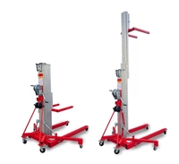Plateforme de travail élévatrice mobile à mât vertical hydraulique en aluminium, machine de levage à mât unique, palan de chargement portable, vente directe usine