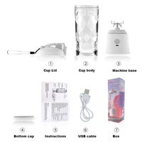 Presse-agrumes Extracteur Machine Portable Usb Blender Avec Couvercle De Boisson Capacité 600ml Rechargeable Étanche Multi-fonction Main Blen