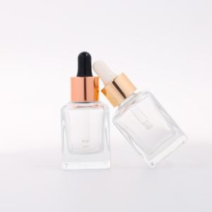 Vente flash : Petite bouteille compte-gouttes en verre vide pour huile essentielle, <span class=keywords><strong>parfum</strong></span>, 35 ml, carrée, transparente, cosmétique, nettoyant facial - Product Image 1