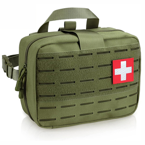 Paquete de Emergencia con Bandera, Parche de Cruz, Bolsa Médica de Gran Capacidad con Liberación Rápida Desmontable y Soporte para Reposacabezas - Product Image 1