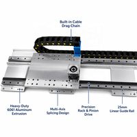 Table coulissante à double rail de haute précision avec chaîne porte-câbles pour automatisation industrielle de palettiseur CNC