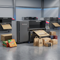 Imprimante numérique Sunthinks SE528 à passage unique pour carton ondulé, pour cartons personnalisés, pour une impression d'emballages de haute qualité