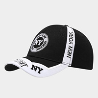 Gorra de Béisbol Personalizada con Bordado NY, Diseño de Bloques de Color en PVC, 6 Paneles, Visera Curva, Gorra Deportiva Casual para Exteriores, Ajustable