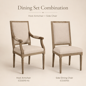 Fauteuil de salle à manger vintage français à dossier carré, en bois de chêne massif patiné, <span class=keywords><strong>chaise</strong></span> de maître de table sculptée avec accoudoirs rembourrés, pour hôtels et restaurants - Product Image 4