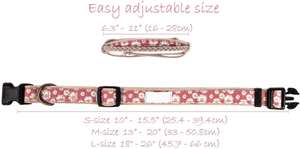 Collar de corbata de perro desmontable de doble capa con margarita de estilo retro con pulsera de propietario - Product Image 3