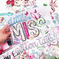 Autocollant thermocollant personnalisé lettres colorées, étiquettes de vêtements, logo à repasser pour vêtements, autocollant pour chemise, Saint-Valentin