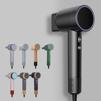 Sèche-cheveux ionique professionnel 1400W, séchage rapide et puissant, faible bruit, 2 embouts concentrateurs, 1 diffuseur, prêt pour les camping-cars et la maison