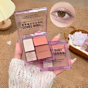 Palette de fards à paupières quatre couleurs OEM/ODM, texture mate sur le visage <span class=keywords><strong>sans</strong></span> poudre volante, la poudre est lisse et proche de la peau - Product Image 2