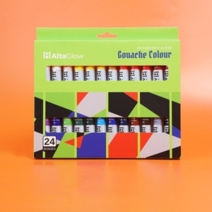 En vente Tube aluminium-<span class=keywords><strong>plastique</strong></span> non toxique 24 couleurs Pigmenti in Polvere Per Acqua <span class=keywords><strong>Gouache</strong></span> Paint Set - Product Image 5