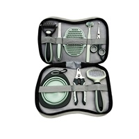 Ciseaux de toilettage pour animaux de compagnie, peigne, brosse de bain, bol de voyage, brosse à dents, lime à ongles et coupe-ongles, outils de soin, kits de nettoyage pour chiens