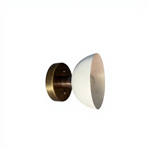 Minimalist Brass <b>Ceiling</b> <b>Light</b> Round <b>White</b> <b>Shade</b> Flush Mount Indoor Home Decor Removable Design Living Room Fixture - Product Image 6
