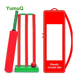 YumuQ Set da Cricket da Spiaggia per Bambini con Logo Personalizzato, Palline in PVC Rigido, Mazza, Pali e Borsa per il Trasporto - Product Image 4