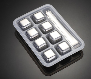 4 Pcs Tái Sử Dụng Whisky Làm Lạnh Rượu Vang Đá 304 Thép Không Gỉ <span class=keywords><strong>Ice</strong></span> Cubes Set Xách Tay <span class=keywords><strong>Ice</strong></span> Hạt Bóng - Product Image 3