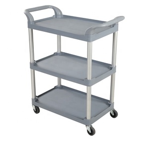 8162 सफाई उत्पाद, उपयोगिता भंडारण गाड़ी, 3-स्तरीय रोलिंग यूटिलिटी कार्ट और होटल ट्रॉली के लिए सफाई उत्पाद - Product Image 6