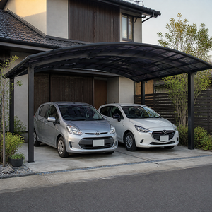 Abri de voiture <span class=keywords><strong>en</strong></span> aluminium pour deux <span class=keywords><strong>voitures</strong></span>, résistant aux intempéries, pour stationnement extérieur et utilisation <span class=keywords><strong>en</strong></span> jardin - Product Image 1