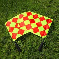 Drapeau bip d'arbitre à damier de juge de ligne de football personnalisé promotionnel
