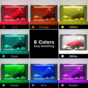 Magnetic Side Open Foldable Custom Shoe Organizer Giant Transparent Acrylic Plastic 6-10L Display Sneaker <b>Storage</b> <b>Box</b> - Product Image 3