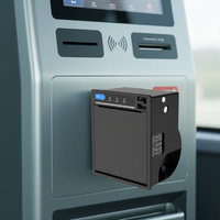 Printer Thermal Mikro Cashino EP-382C 80mm dengan Antarmuka USB, Printer Kios Terpasang Panel 3 inci dengan Kunci atau Tombol