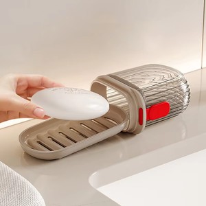 Creative Modern Small Travel Soap Box with Sealed Lid Drain Eco-Friendly Portable Business Trip Hotel Use Container for <b>Kitchen</b> - Product Image 3