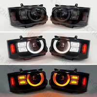 Phares Sindar Auto Parts Hiace200 2005-2018, Vente en Gros de Feux LED pour Toyota Hiace 200 05-18, Fourgon Long Style Defender