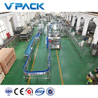 Chaîne de production complète de remplissage d'eau minérale en bouteilles jetables de A à Z avec système de traitement de l'eau