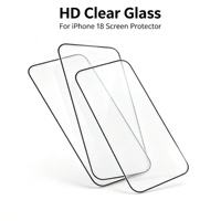 Film de protection d'écran en verre trempé anti-rayures 9H 2.5D Full Glue Silk pour iPhone 18 Pro Max Plus, accessoire de téléphone portable