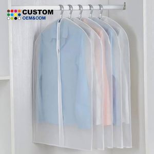 <b>Clear</b> Plastic Customized Logo Durable Reusable Gown Cover Dress Coverpeva Garment <b>Bags</b> <b>Zip</b> Garment <b>Bag</b> - Product Image 1