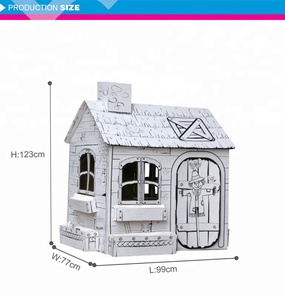 Colorido educativo <span class=keywords><strong>3D</strong></span> de dibujo diy juguete de cartón doodle de la casa para los niños - Product Image 5
