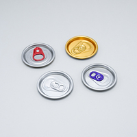 Couvercle personnalisé en aluminium à ouverture facile avec anneau de traction, anti-fuite, pour canettes de jus, de soda, de café et de boissons PET