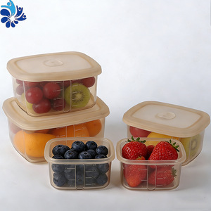 Food Storage <b>Containers</b> 4 Piece Set Rectangle With Lid For Travel And Office Use - Product Image 4