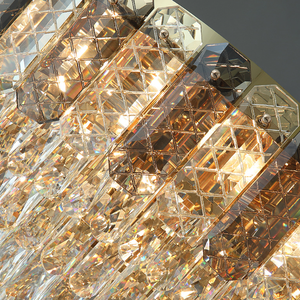 Lámparas de diseño moderno nórdico de alta calidad, lámpara de luz de techo de cristal dorado redonda creativa - Product Image 5