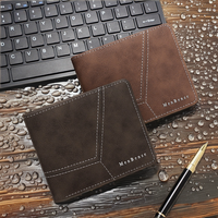 Dompet Pendek Horizontal Gaya Eropa Amerika Bermerek, 80% Kulit PU, Patchwork Warna-Blok, Slot Multi-Kartu, Tahan Air