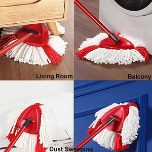 3Pcs Spin <span class=keywords><strong>Mop</strong></span> Heads Replacements Compatible avec Viledas,O-Cedar Spin <span class=keywords><strong>Mop</strong></span>, Recharges faciles à nettoyer Têtes de vadrouille en microfibre, 360 degrés - Product Image 3