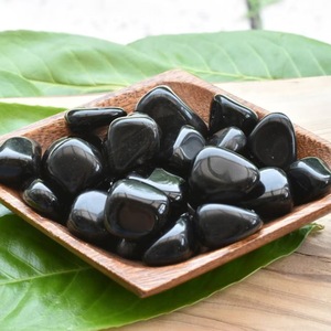 Pierres précieuses d'obsidienne noire naturelle, <span class=keywords><strong>cristaux</strong></span> roulés, pierres de guérison, équilibre énergétique, soulagement du stress, décoration de la maison - Product Image 2